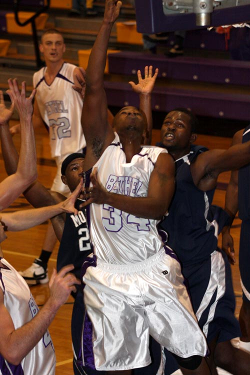 Antione Lesesene recorded a double double (22 pts - 16 reb) in Bethel's 73-70 win over Missouri Baptist